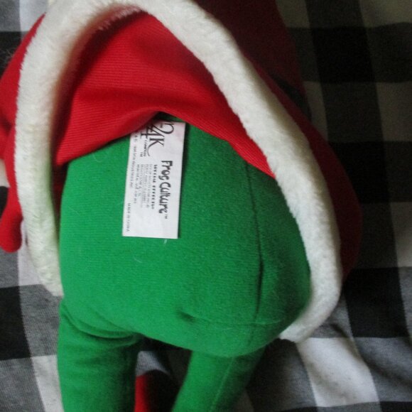 Vintage 24K Frog Culture Santa Outfit Plush Tree Frog Christmas 1996 - Picture 5 of 8